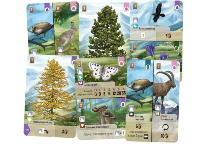 дополнение Лесная суета. Альпы (Forest Shuffle: Alpine Expansion) (укр.)