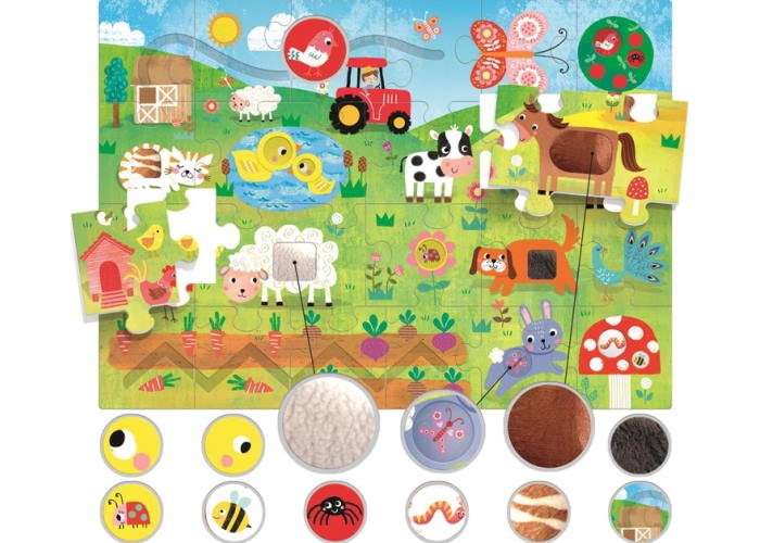 Тактильний пазл Монтессорі. Ферма (Montessori. Tactile Puzzle: Farm)