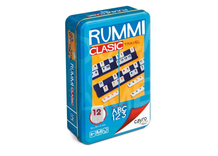 Коробка настольной игры Румми Классик дорожный (металлическая коробка)