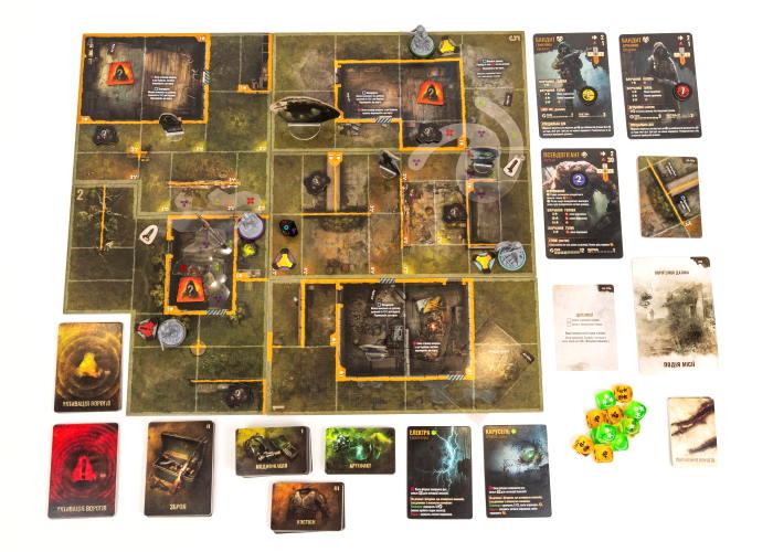 Компоненты настольной игры S.T.A.L.K.E.R. The Board Game (укр.)