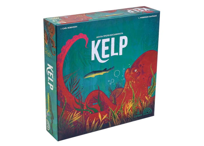 Коробка настільної гри Kelp: Акула проти Восьминога (укр.)