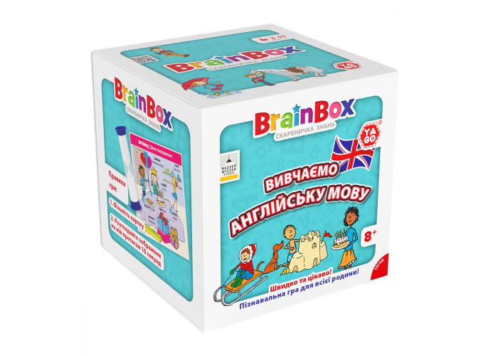 Коробка настільної гри BrainBox Вивчаємо англійську мову (укр.)