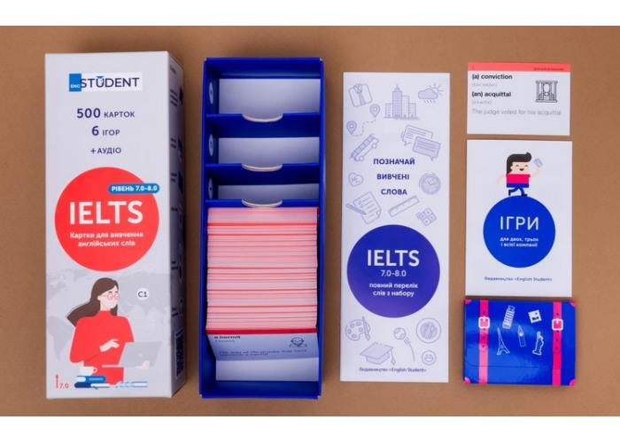 Карточки для изучения английского языка English Student IELTS уровень 7.0-8.0 (укр.)