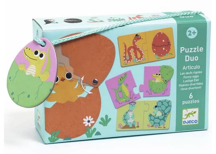 Коробка настольной игры Кто в яйце? (Puzzle Duo: Funny eggs)