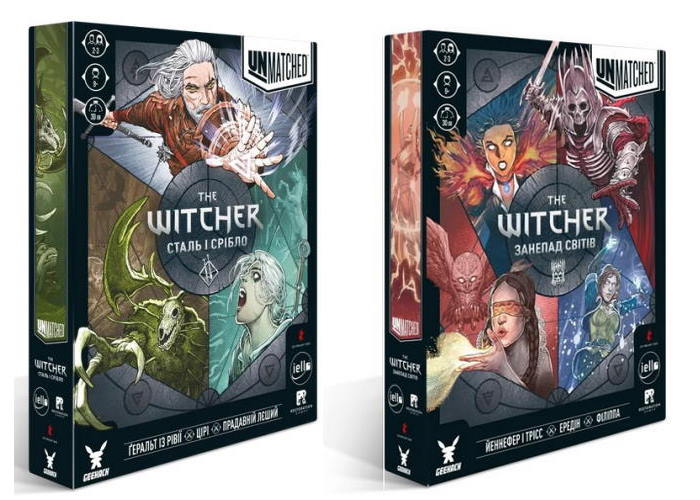 Акционный набор Unmatched: The Witcher. Сталь и серебро + Упадок миров (укр.)
