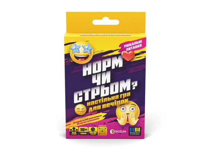Коробка настольной игры Норм или Стрём (игра из Tik-Tok) (укр.)