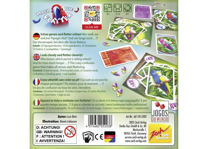 Дно коробки настольной игры Дай драла! (англ.)