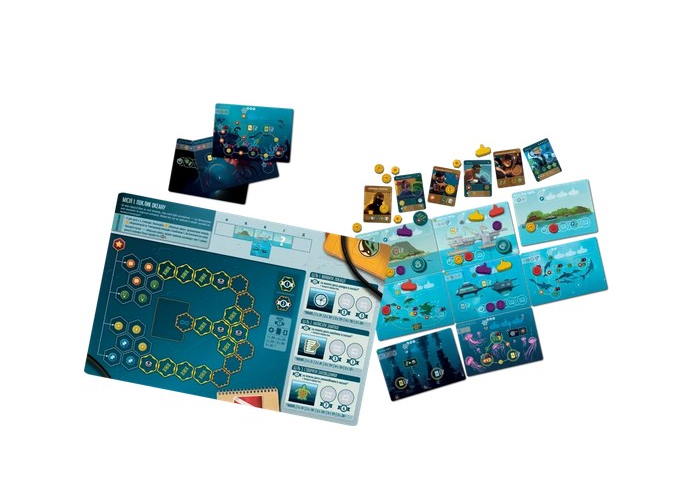 Компоненты настольной игры Endeavor. Морские глубины (укр.)