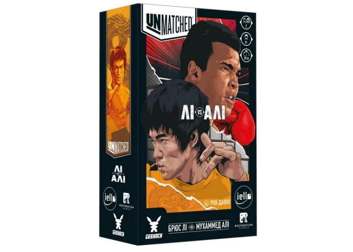 Коробка настольной игры Unmatched: Ли против Али (укр.)