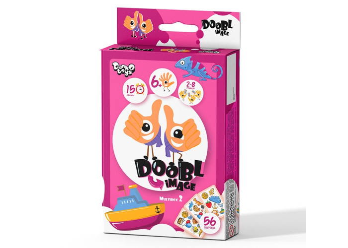 Коробка настольной игры Доббль Картинки Мини Muiltibox 2 (Doobl Image Mini) (укр.)