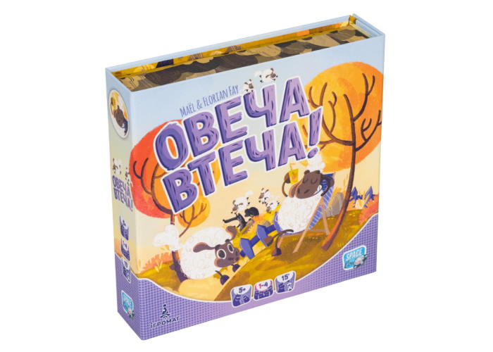 Коробка настільної гри Овеча втеча! (укр.)