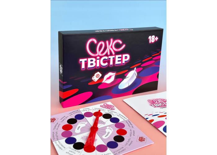 Крробка и рулетка настольной игры Секс Твистер (укр.)